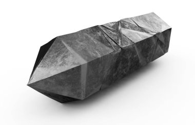 3D render, izole beyaz arka plan, mücevher, doğal nugget, ezoterik aksesuarları kristal