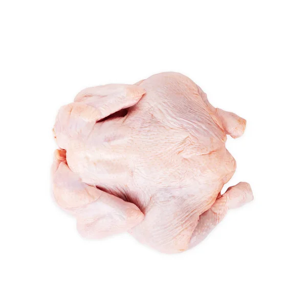 Beyaz Arka Plan Üzerinde Izole Çiğ Tavuk Karkas Çiğ — Stok fotoğraf
