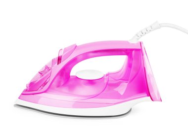 Demir ev işi elektrikli aletleri ütüledi temiz beyaz arka plan buhar temizliği