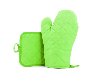 beyaz zemin üzerinde mutfak eldiveni