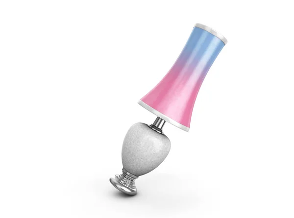 3d lâmpada de mesa de renderização isolado no branco — Fotografia de Stock