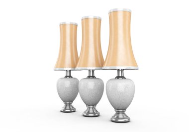 beyaz izole 3d render masa lambası