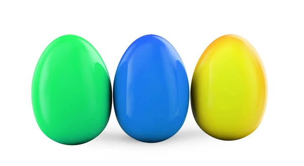 Huevos de Pascua coloridos. ilustración de renderizado 3d —  Fotos de Stock