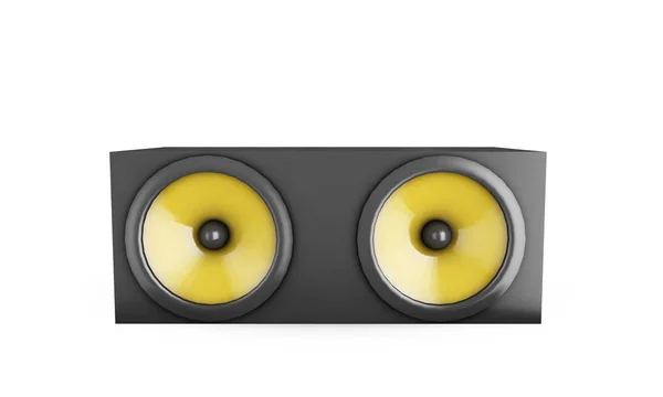 Speaker audio sound box column. 3D rendering