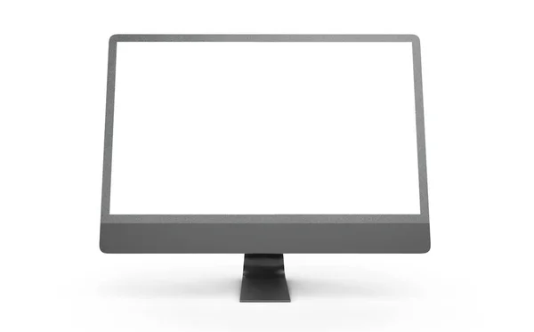 3d rendering black monitor isolated on white background — Stock Photo, Image