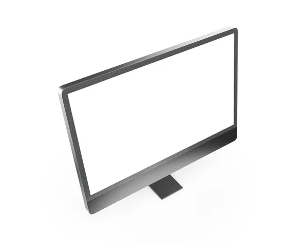 3d renderizado monitor negro aislado sobre fondo blanco — Foto de Stock