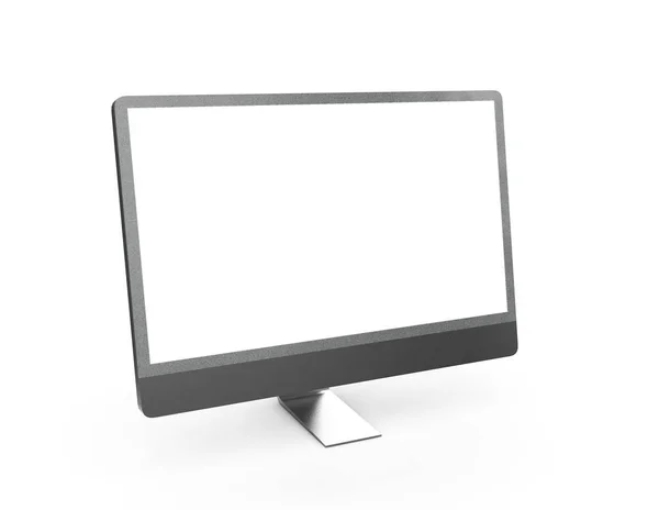 3d renderizado monitor negro aislado sobre fondo blanco — Foto de Stock