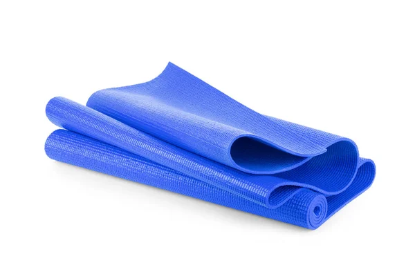 Yoga de couleur bleue mat sur fond — Photo