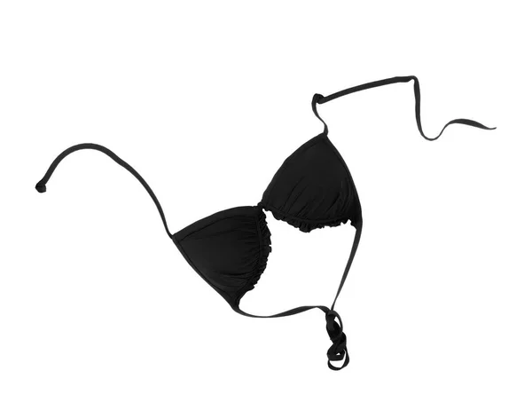 Closeup of black one piece swimsuit isolated on white background — Stock Photo, Image