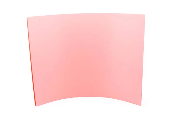 A3 foglio di carta rosa su sfondo bianco — Foto Stock