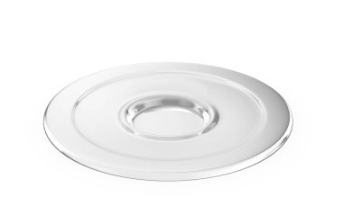 Boş plaka beyaz arkaplan 3d oluşturma üzerinde izole