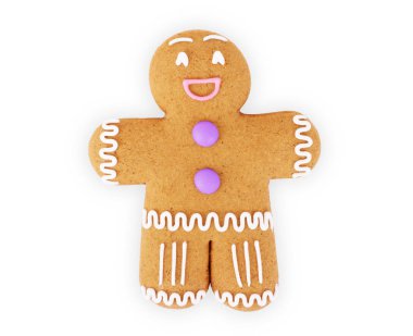 Zencefilli kek klasik kurabiye kahramanı izole