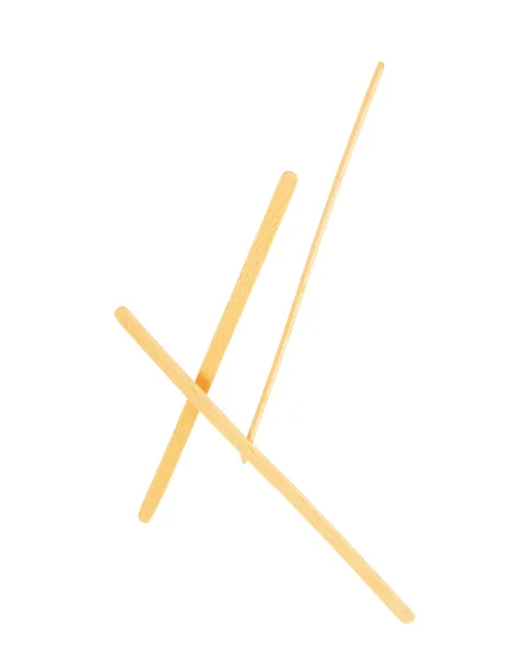 Wooden stick stirrers sticks on an isolated white background — 스톡 사진