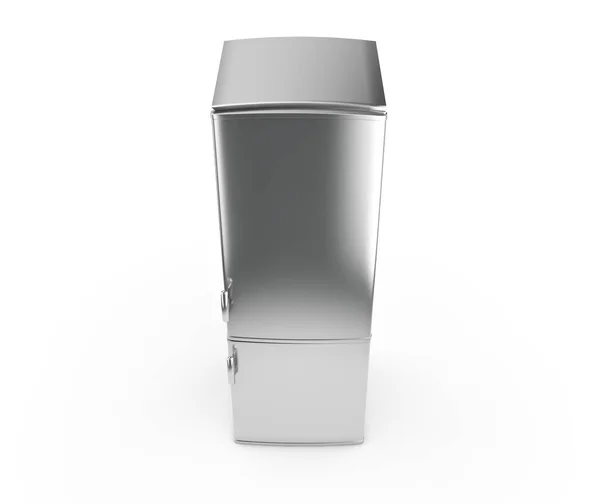 Vit kylskåp isolerade. 3D-rendering — Stockfoto