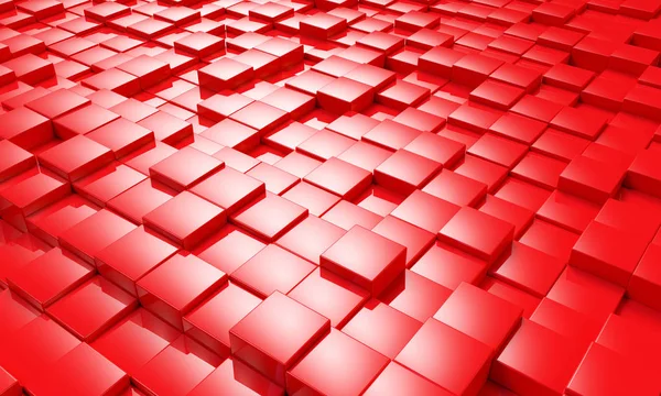 Abstract Red Cube Blocks Background 3d render — ストック写真