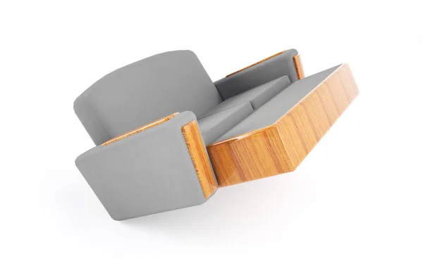 Modern kanapé izolált fehér 3D-s Render — Stock Fotó