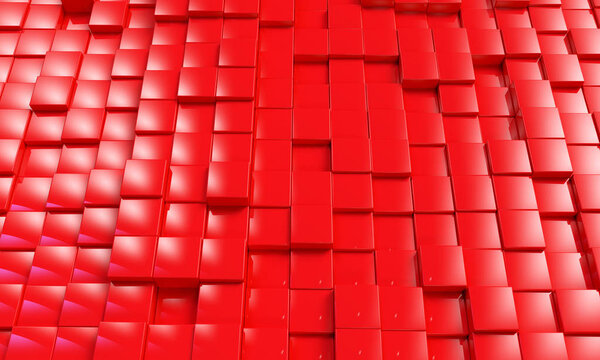 Abstract Cube Blocks Background 3d render
