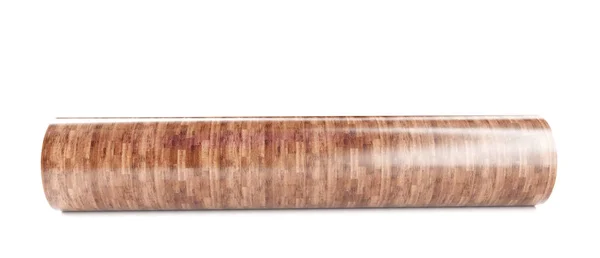 Рулоны линолеума с деревянной текстурой. 3d иллюстрация — стоковое фото