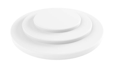 beyaz duvar boş silindir kat 3d render