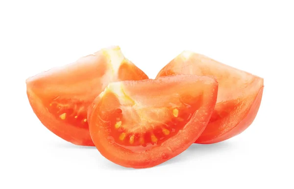 Tomate isoliert auf weiß. mit Schnittpfad — Stockfoto