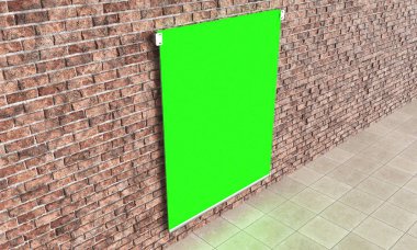 Boş Fotoğraf Studio Hromakey 3d render. Modern Fotoğraf Stüdyosu. Gree