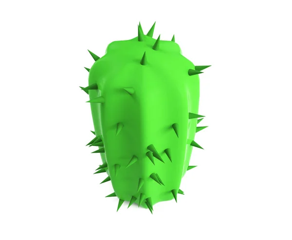 3d illustration of a cartoon cactus on a white background — Stock Photo, Image