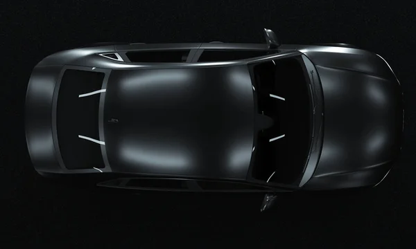 Futurista carro esporte preto, visão traseira (com sobreposição grunge) con — Fotografia de Stock