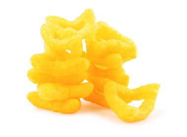 Mısır cipsi, beyaz arka plan üzerinde izole cips