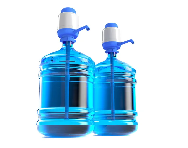 Gran barril de plástico, botella de galón con una manija para el agua de oficina — Foto de Stock