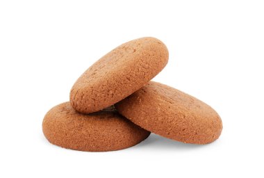 Beyaz arkaplanda izole edilmiş çikolatalı kurabiye