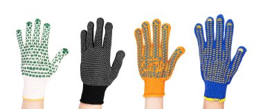 beyaz arka plan seti izole yeni bahçe eldiven