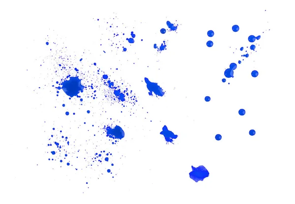 Сплеск синьої фарби ізольовано на білому тлі — стокове фото
