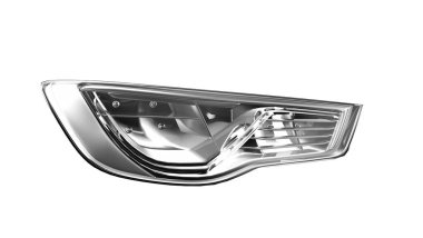 arka vagona ışıklar üzerinde beyaz 3d render izole