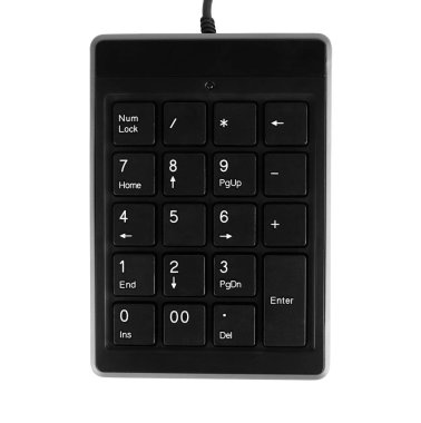 Beyaz arka planda mini klavye