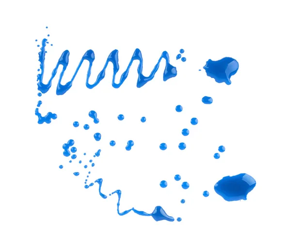 Голубые брызги для дизайна, изолированные на белом фоне — стоковое фото