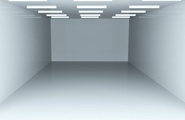 Ligh, 3D render ile boş karanlık oda