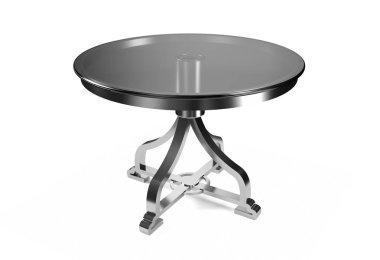 Beyaz arka planda yalıtılmış modern galss tablosu 3D render