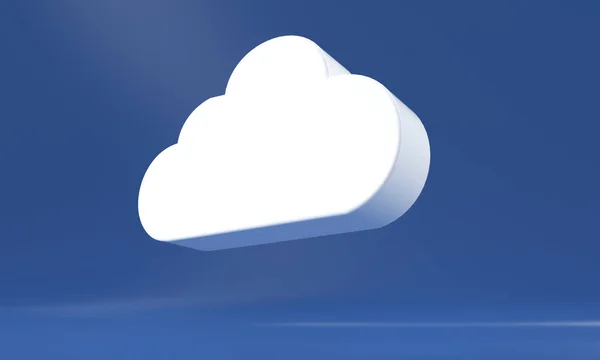 Cloud Computing Symbol izolált. 3D-leképezés — Stock Fotó