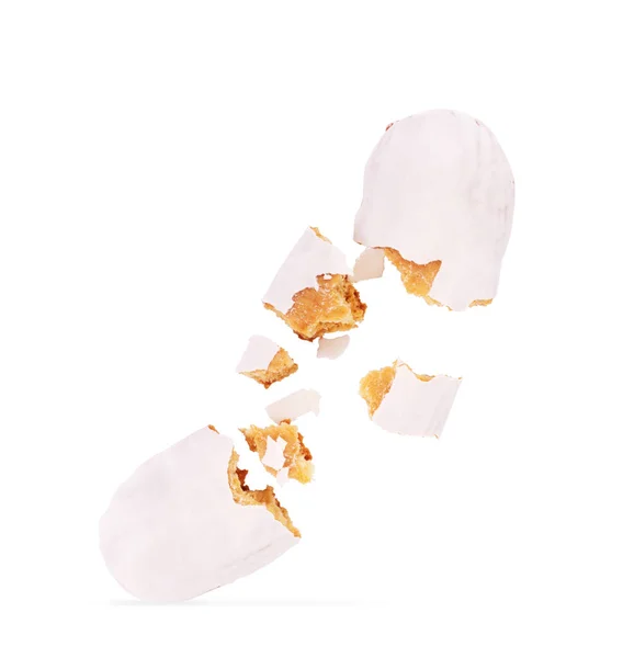 Пряничное печенье в форме этикетки изолированы на белой спинке — стоковое фото