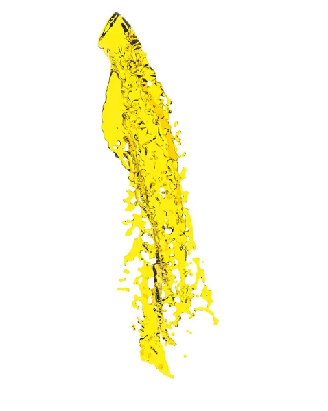 Rozpryskiwania oliwy z oliwek na białym tle 3D renderowania — Zdjęcie stockowe