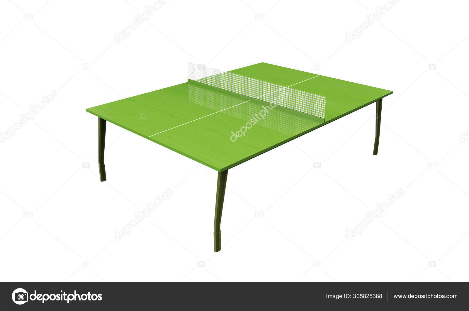green ping pong table