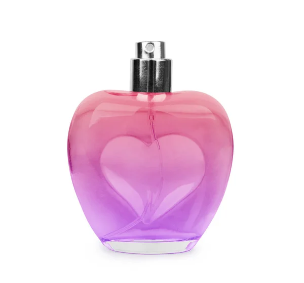 Perfumy kobiece w pięknej butelce na białym tle — Zdjęcie stockowe