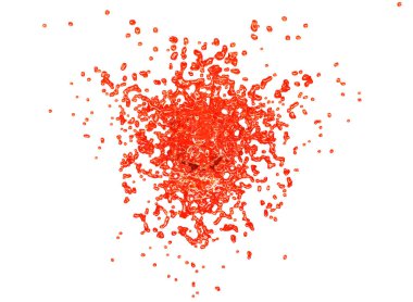 3d render, dijital illüstrasyon, soyut şampanya dalga, dinamit