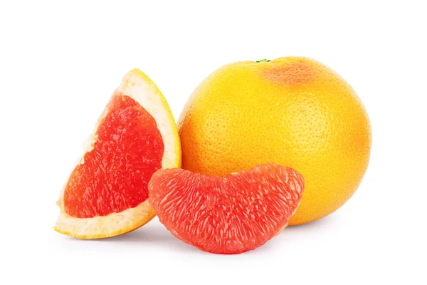 Grapefruit ellátott fehér alapon — Stock Fotó