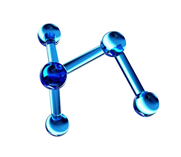 Cząsteczka do chemii. Renderowanie 3D na białym tle. — Zdjęcie stockowe