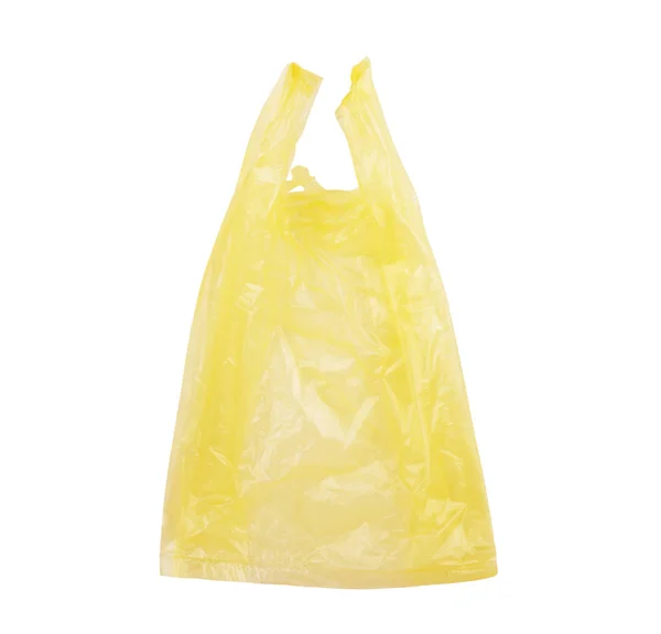 Πλαστική τσάντα μίας χρήσης σε λευκό φόντο — Φωτογραφία Αρχείου