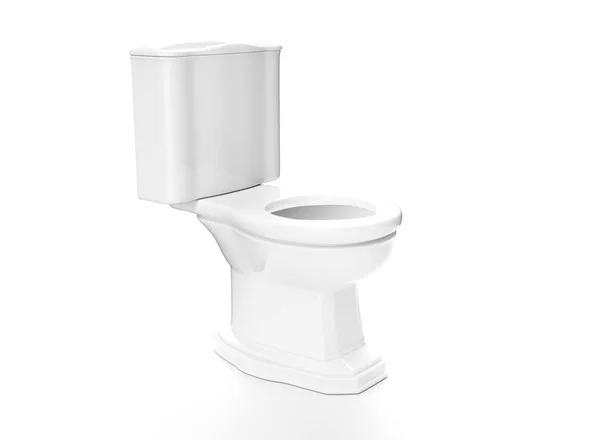 WC 3D renderizar wc sobre fondo blanco — Foto de Stock