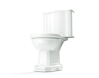 Tuvalet 3d görüntüleme wc beyaz arkaplan