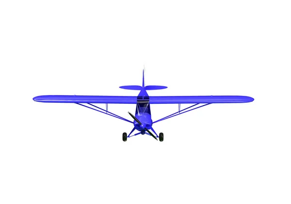 Avion Volant Bannière Sur Ciel Bleu Illustration — Photo