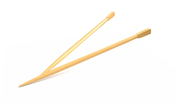 Πολυτελή Χρυσά Chopsticks Απομονώνονται Λευκό Φόντο Απόδοση — Φωτογραφία Αρχείου